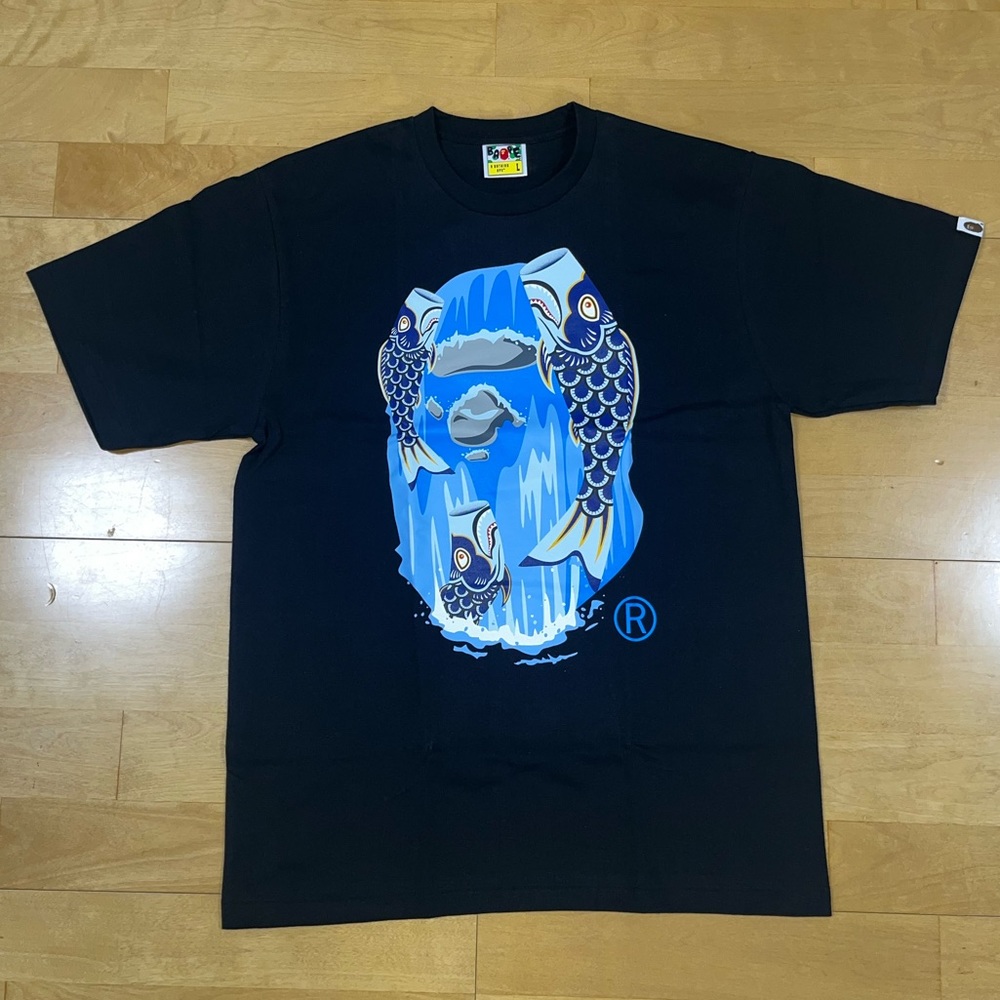 BAPE Koinobori Waterfall Ape Head Tee